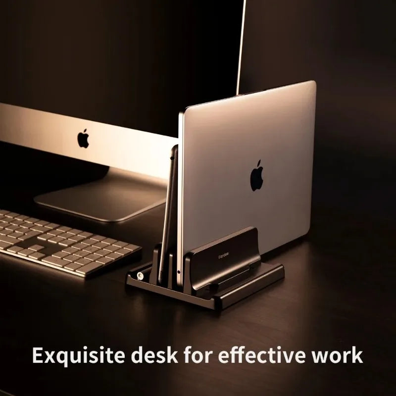 Universal Vertical Laptop Stand 3Slots Desk Laptop Holder Portable Laptop Docking Station Stand Adjustable Desktop Notebook Dock