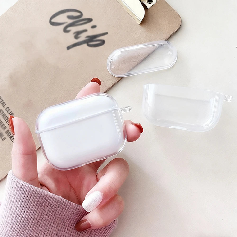 Clear Soft TPU Earphone Case For Airpods Pro 3 Pro 2 Pro Shockproof For Airpods 4 3 2 1 Bluetooth Wireless Earphone Cover Solid