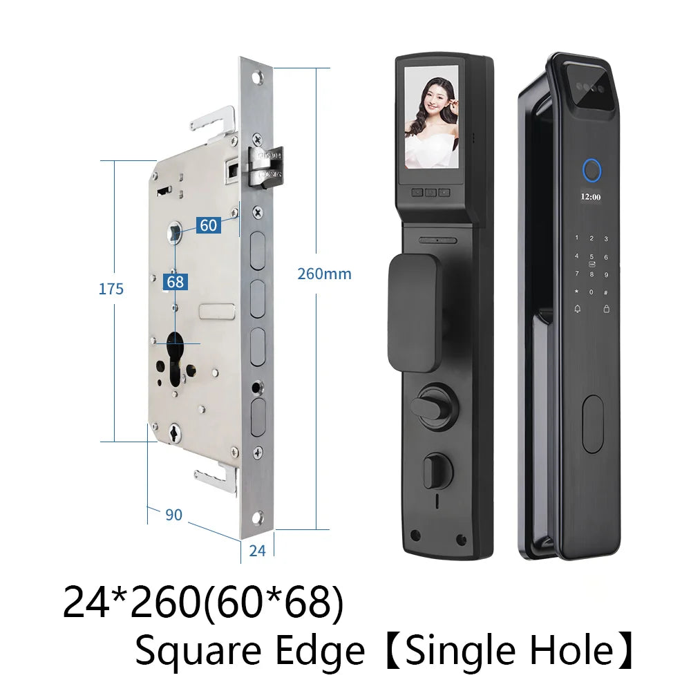 SANKESONG 3D Face Recognition Fingerprint Smart Door Lock WiFi Camera Electronic Lock Digital Electronic Key IC Card APP Unlock
