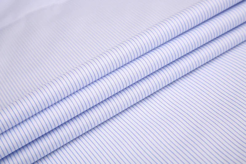 High Quality 100% Cotton Men Dress Long Sleeve Shirt New Solid Male Plus Size Regular Fit Stripe Business Shirt White Blue 8XL