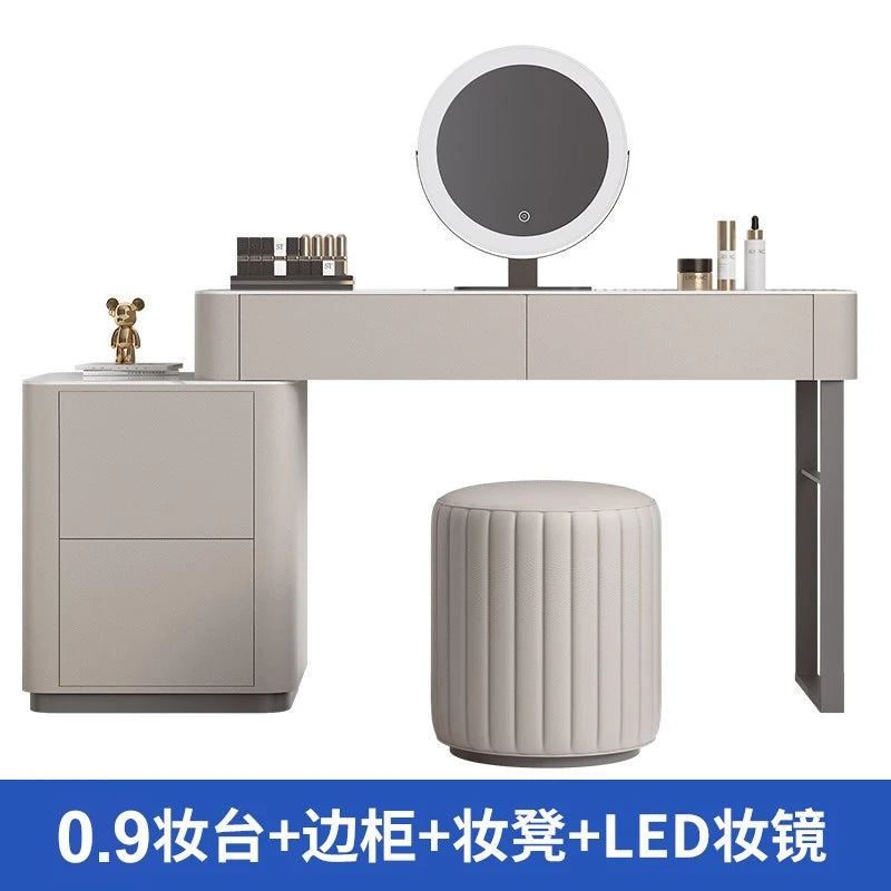 Modern Vanity Table with Mirror & Storage