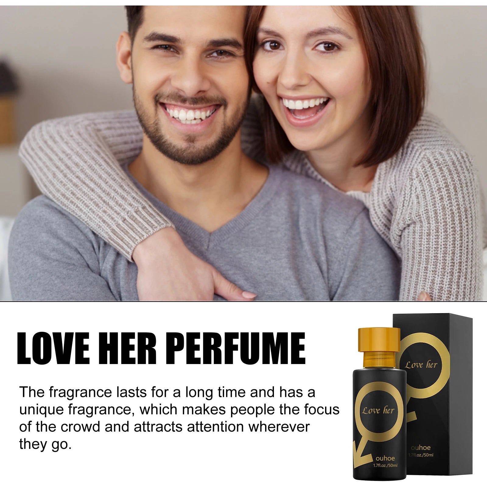 Charming Perfume, Natural and Fresh, Niche, Long-Lasting Fragrance, Portable, Suitable for Couples and Date Atmosphere