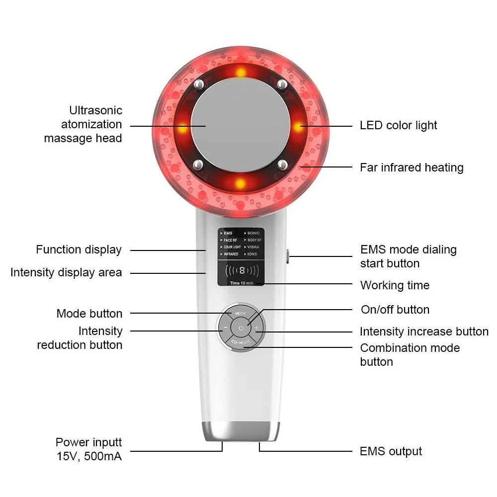 8 IN 1 EMS Body Slimming Massager Anti Cellulite Ultrasonic Cavitation Weight Loss Machine Fat Burner Electric Infrared Slimming