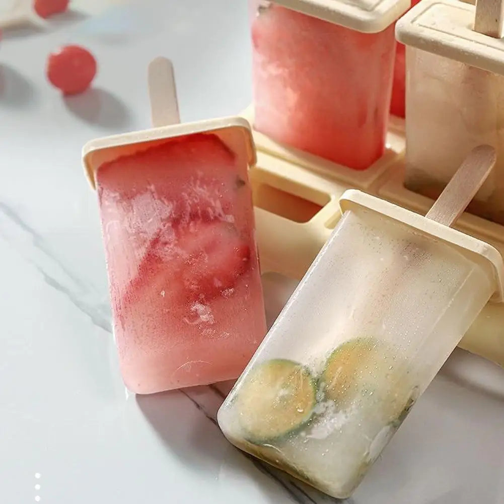 Popsicle Molds 9PCS Popsicle Maker Easy Release Popsicle Mold DIY Homemade Ice Box with Plastic Stick Kitchen Gadgets