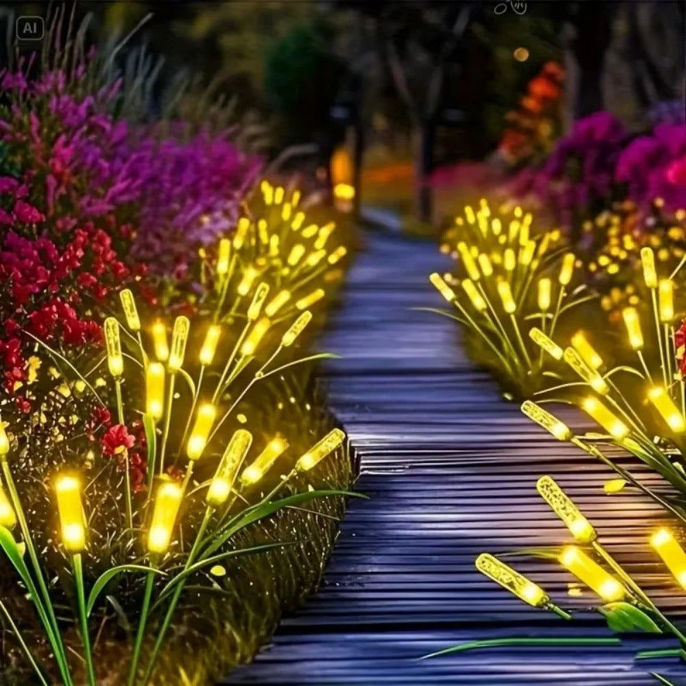 Solar Bubble Reed Light 6/8/10 LED Waterproof Outdoor Garden Lawn Decorative Stake Lamp for Patio Yard Christmas Wedding Path