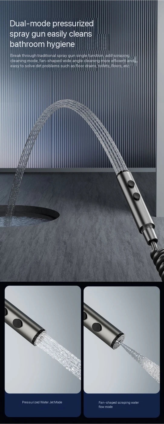Gray Piano Button Ambient Light Bathroom Shower Full Set Digital Display Shower System Sets Rain Faucets Shower Head