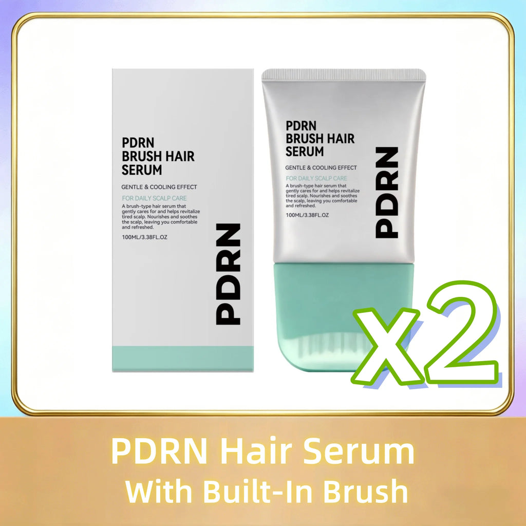 PDRN Hair Serum With Built-In Brush,Strengthen Hair Root Improve Scalp Environment Anti Hair Loss Hair Treatment Scalp Massager