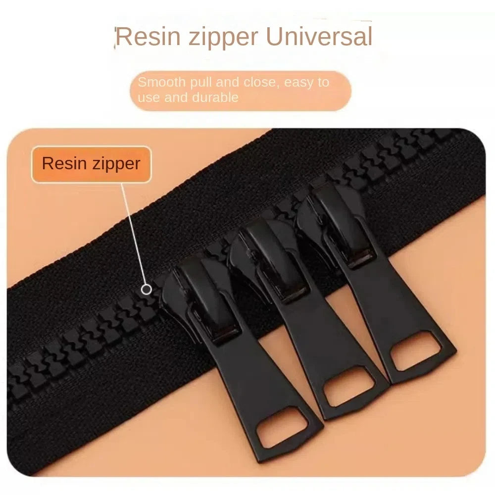 10pcs 3 5 8 Zipper Puller Head Black Handmade Zipper Slider Sewing Accessories Resin Clothing Bag Zips for Replacement Parts
