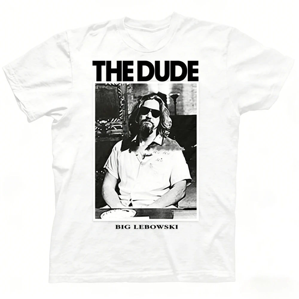 Big Lebowski The Dude Graphic Tshirts Vintage Black Humor Tv Man Breathable Streetwear T-shirt Women Casual Short-sleev