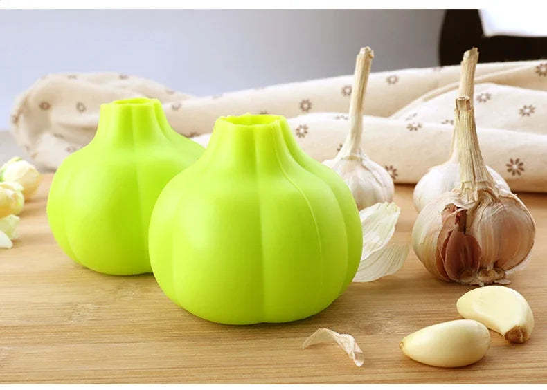 1pc Silicone Garlic Shaped Garlic Peeler Practical Kitchen Gadgets Garlic Zester Peeling Tool Color Random