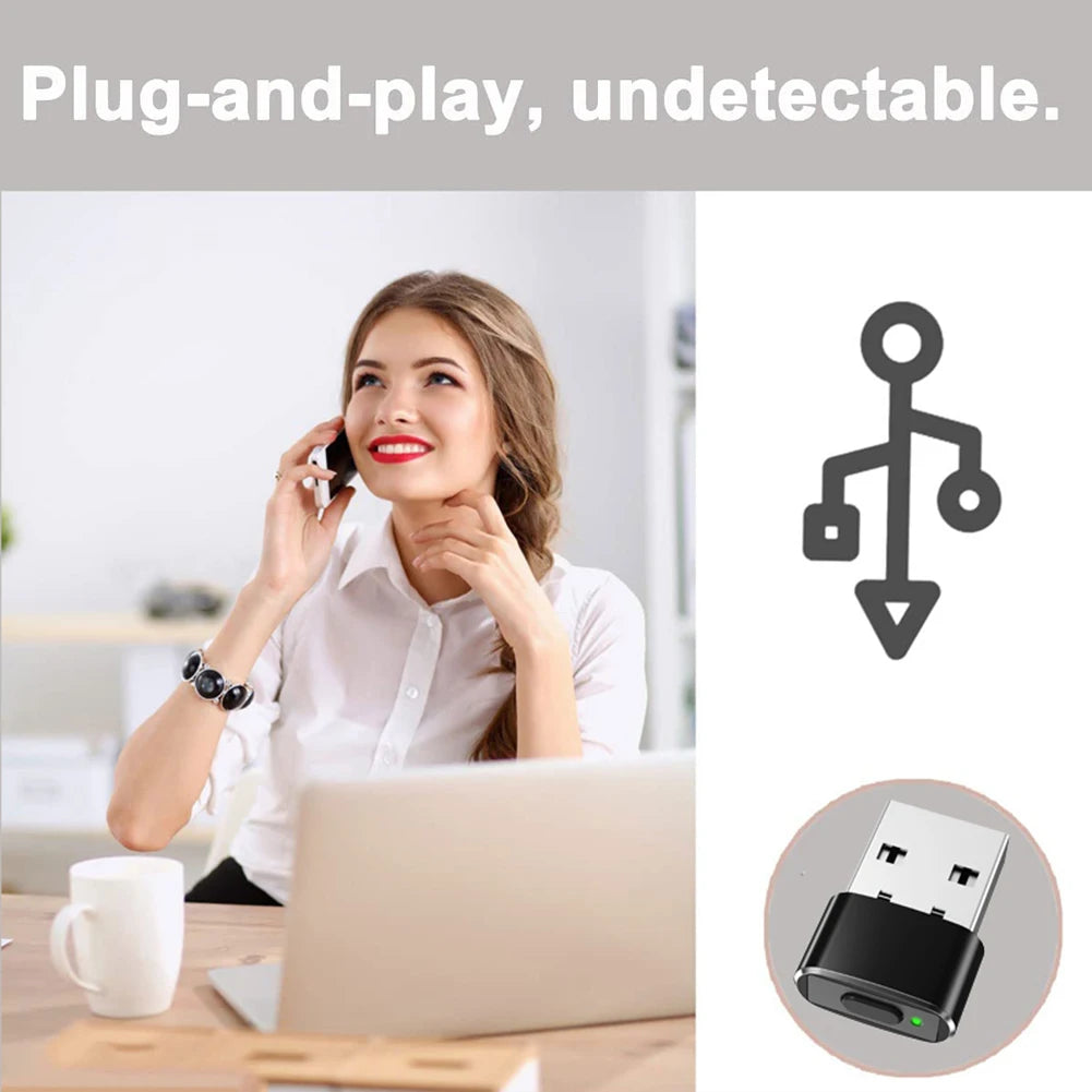 Mouse Jiggler Undetectable Automatic Mover USB Port Undetectable Automatic Shaker Keeps Computer Awake Simulate For PC Laptop