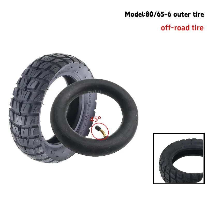 80/65-6 tires are suitable for electric scooters with 10 inch wear-resistant inner and outer tire accessories