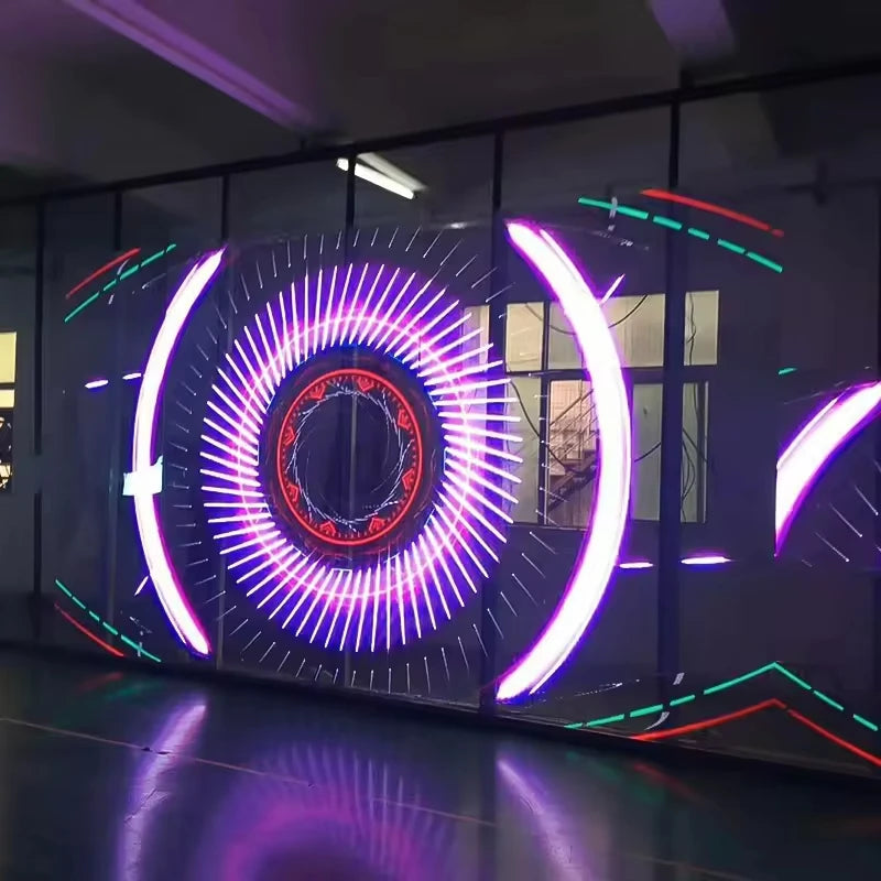 Easy installing Led flexible Transparent film Display P5 P6 P8 P10 P16 P20 Adhesive Transparent Led Screen for Window Glass Use