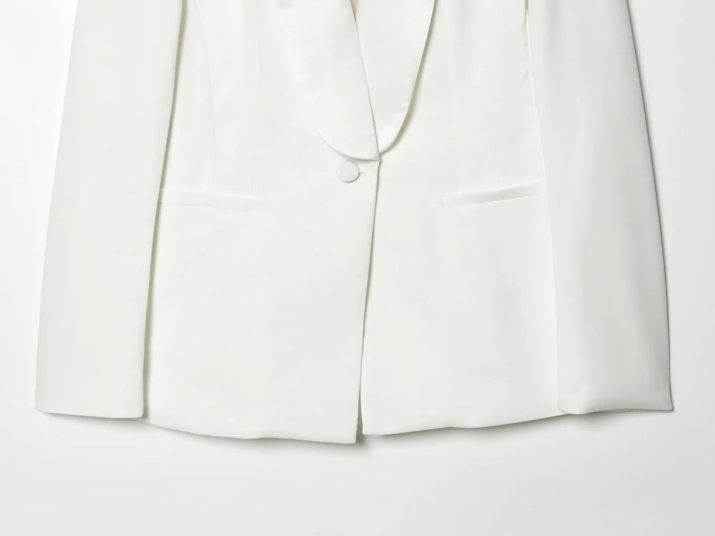HH 2026 Women New Fashion Solid 2-Piece Set Single Button Long Sleeve Blazer Jacket+High Waist Zipper Pockets Solid Long Pants