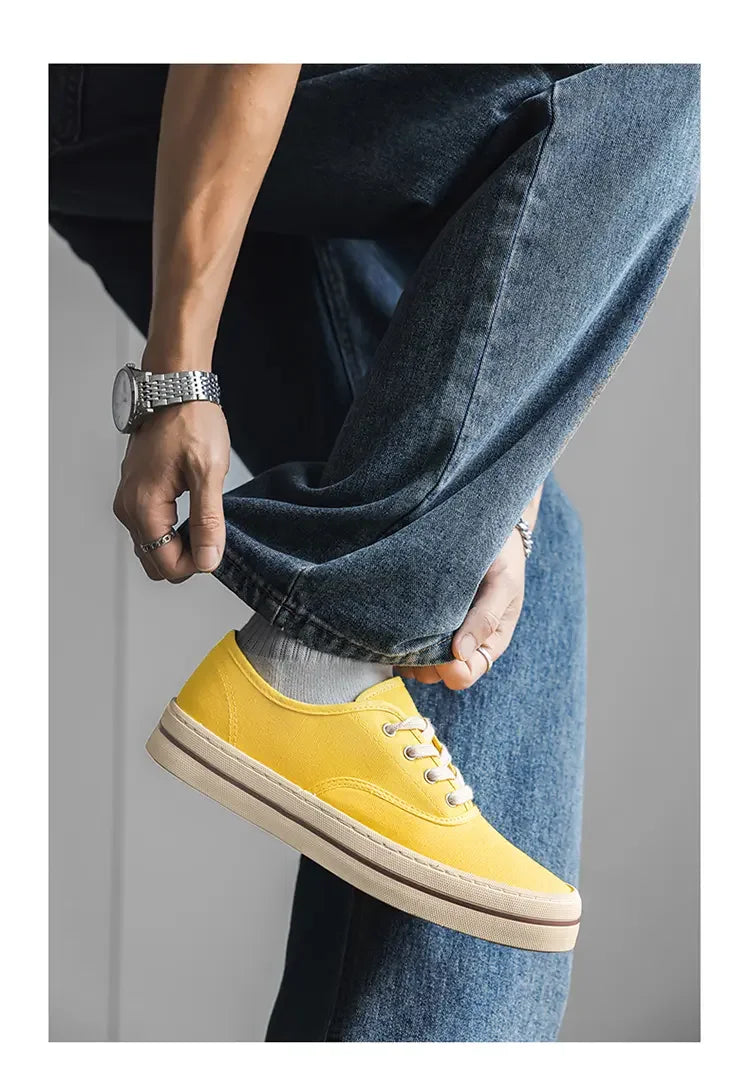 YUYIN 2026 New Men Vulcanized Canvas Shoes Sneakers Comfort Light Student Trendy Casual Male Daily Outdoor Walking Footwear