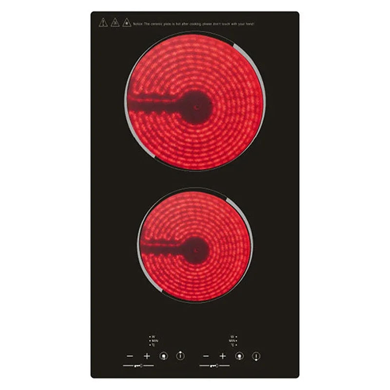 Kitchen 2 Rings Ceramic Cooker Induction Cooktop Double Electric Cooker Hob Heating Cooker Electric Stove Vertical Cooking Plate
