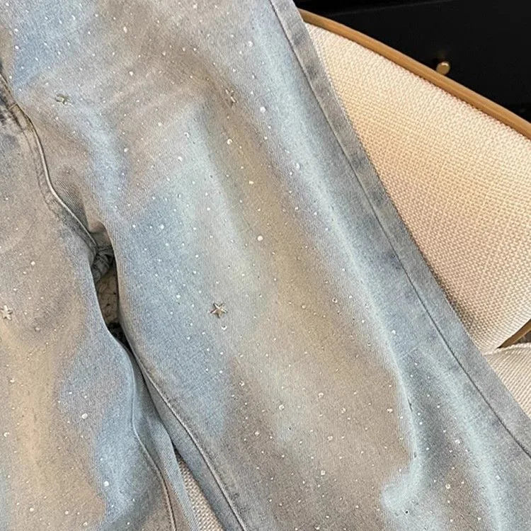 Women's High Waist Loose Straight Wide Leg Basic Casual Trendy Jeans Pants Summer New Fashion Light Blue Denim Trousers Clothes
