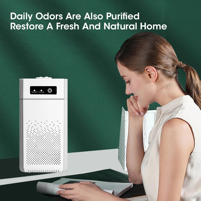 Smart Intelligent Desktop Air Purifier H12 HEPA Filter Negative Ions Generator Air Purification