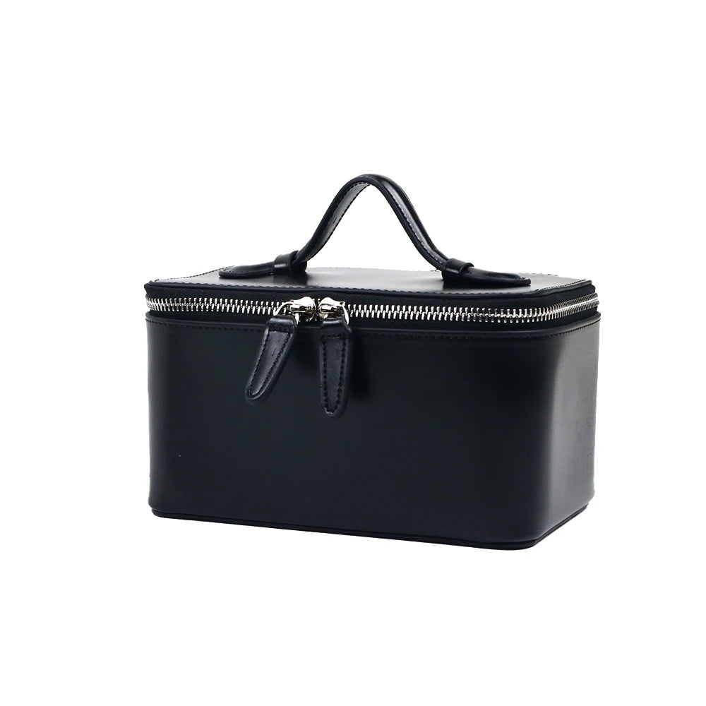 Free Personalized Patent PU leather Women's Mosmetic Bag Waterproof toiletry bag lady handbag Travel Portable Makeup Bag