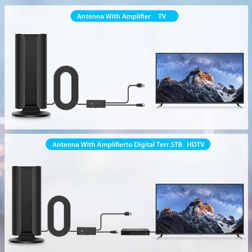 2026 TV Antenna for Smart TV and Old TVs 360° Signal Reception TV Antenna with Amplifier Digital HD TV Antenna