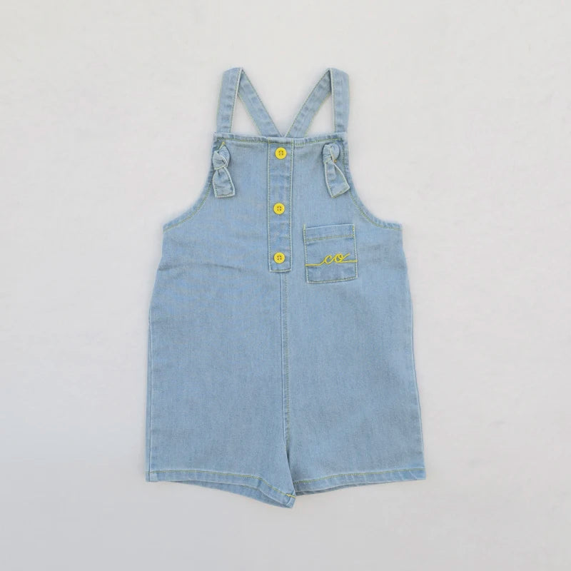 Ali Co SS26 Blue Denim collection Cotton boys girls outfits dress skirt shirt and overalls