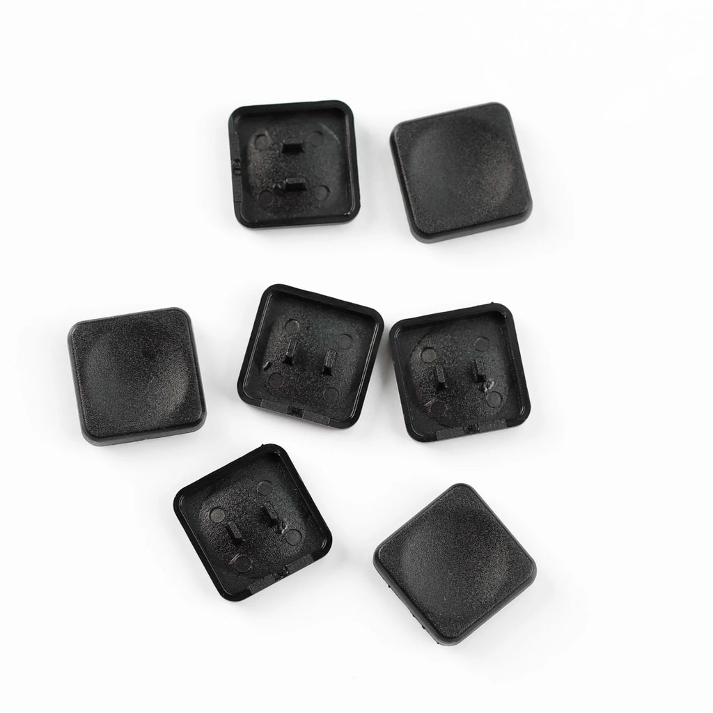YMDK Square Round 1u Low Profile Blank Black White Keycaps PBT Material DIY for 1350 Switches Mechanical Keyboard