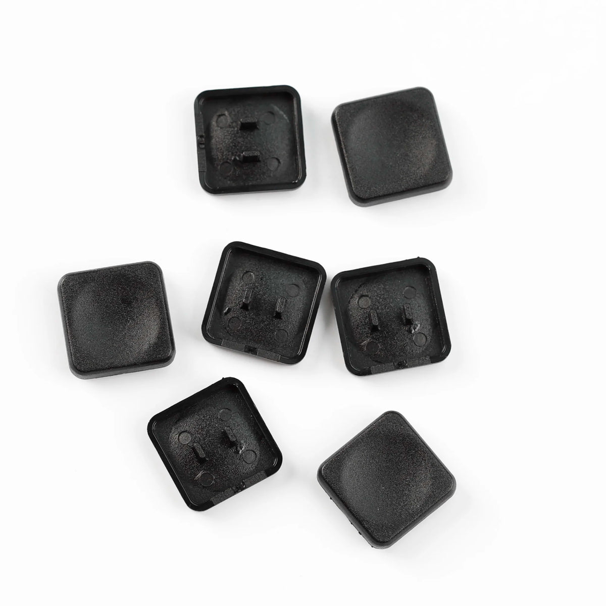 YMDK Square Round 1u Low Profile Blank Black White Keycaps PBT Material DIY for 1350 Switches Mechanical Keyboard
