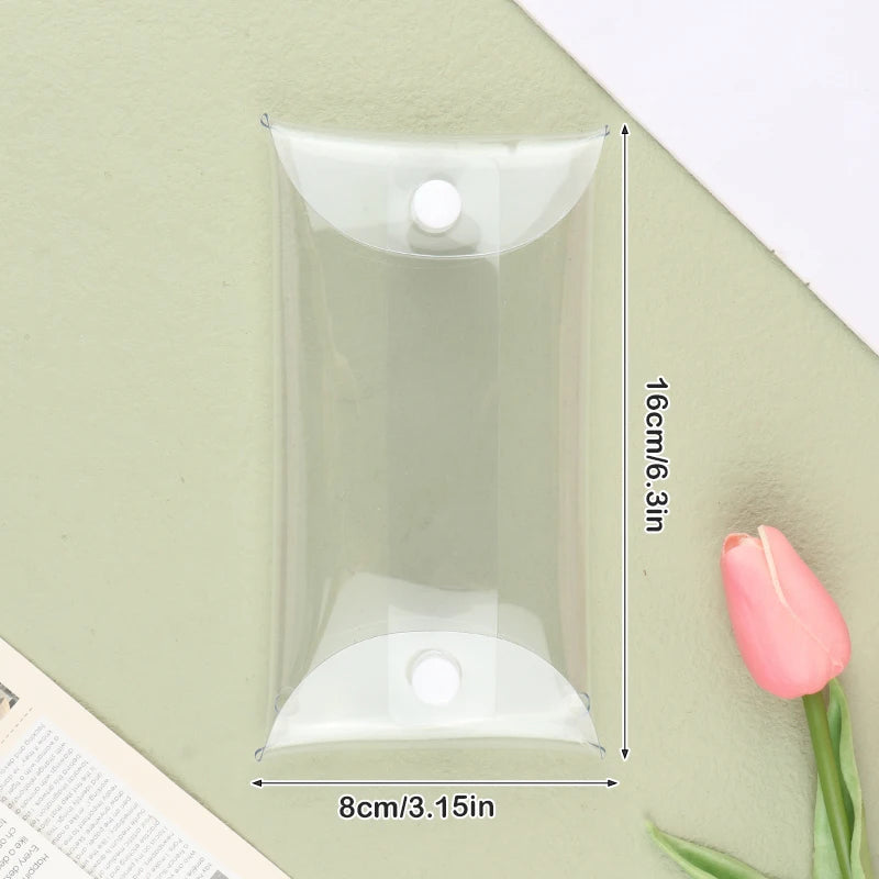 Mini Anime Doll Display Bag Transparent Coin Purse Keychain Pendant Square Pouch Organizer Key Lipstick Earphone Storage Bag