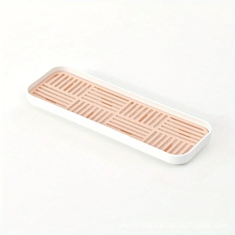 Kitchen Sink Organizer with Drain Tray, Sponge Holder, and Cutlery Drainer - Keep Your Countertop Clean and Tidy!