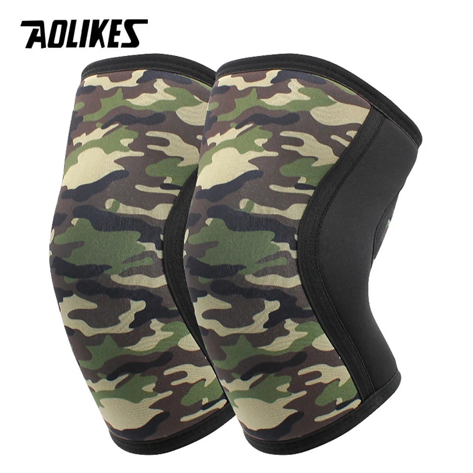 AOLIKES 7mm Compression Knee Sleeves for Weightlifting Support, Powerlifting Strength, Heavy Squats, Cross Training, Gym Fitness