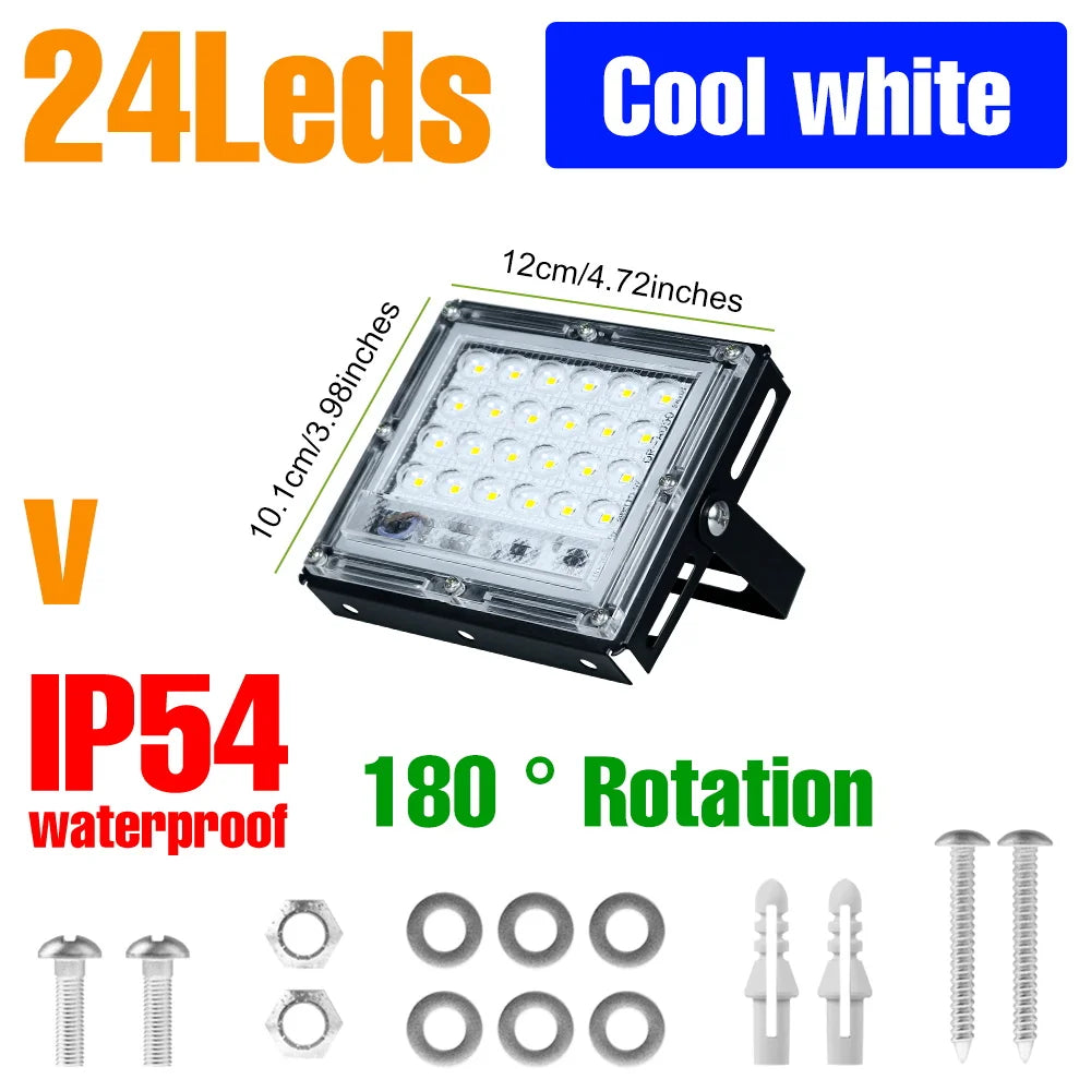 200W Outdoor LED Floodlight Super Bright 220V Waterproof Street Lamps Garden Backyard Commercia Exterior Wall Mount Lighting