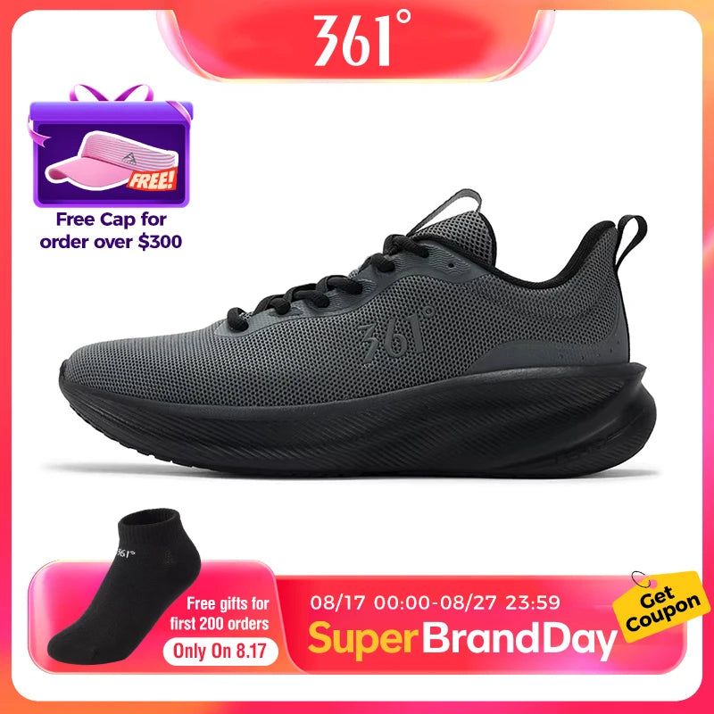 361 Degrees Fengye 5.0 Running Shoes Lightweight Wear Resistant Shock Absorb Breathable Soft Soled Male Sneakers 672542210F