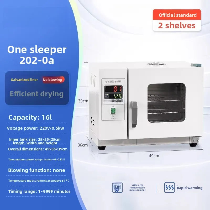 Electric Forced Air Drying Oven – Constant Temp High-Temperature Laboratory Oven for Medical & Herbal Use, Industrial Dryer