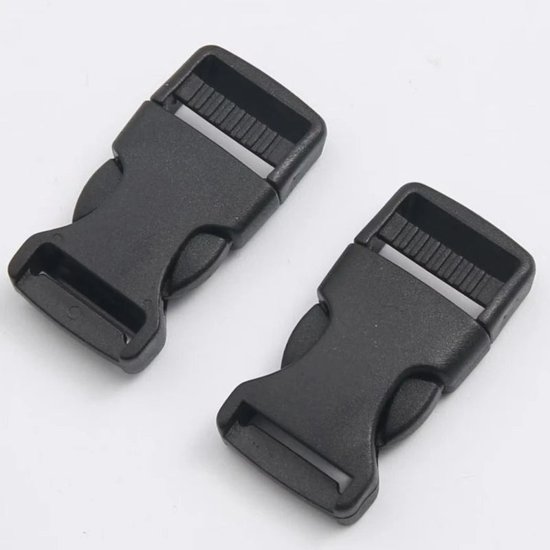 2/5/10Pcs Quick Side Release Buckles 25mm/38mm Adjustable Plastic Clips for Backpack Straps Black Paracord Parachute DIY Gear
