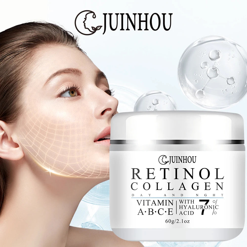JUINHOU Collagen Moisturizing Cream Contains Vitamins A B C E Visibly Brighten and Smooth the Look of Uneven Vomplexion