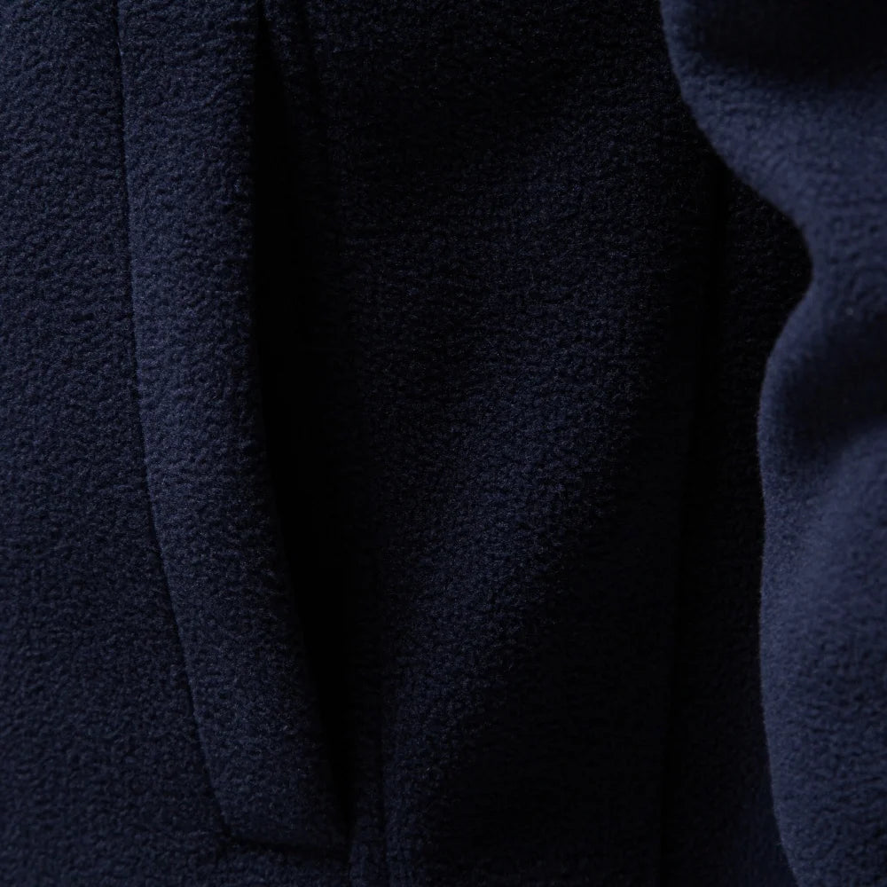 AIOPESON Men's Fleece Jacket Full Zip Stand Collar Solid Color Polar Fleece Outerwear Autumn Winter Outdoor Casual Light Coat