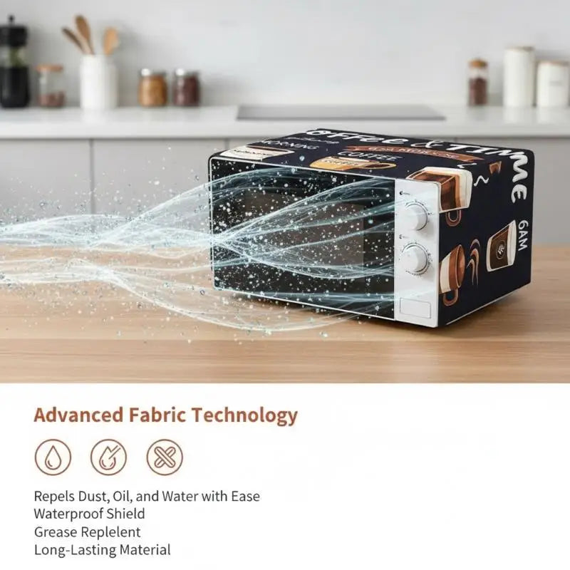 Microwave Oven Dust Cover 85x35cm Waterproof Oil Proof Stain Repellent Kitchen Countertop Appliance Protector