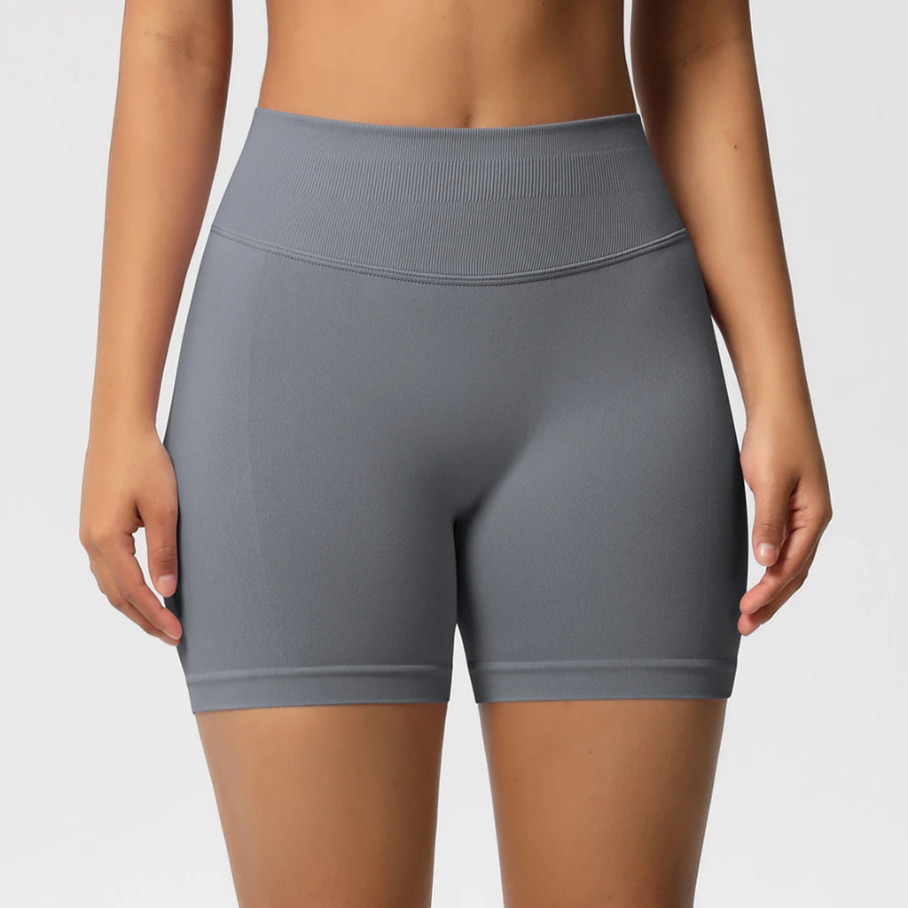 Women Shorts Low Ribbed Waist Band Yoga Shorts Seamless Scrunch Bum Workout Gym Shorts Booty Hight Stretch Running Shorts