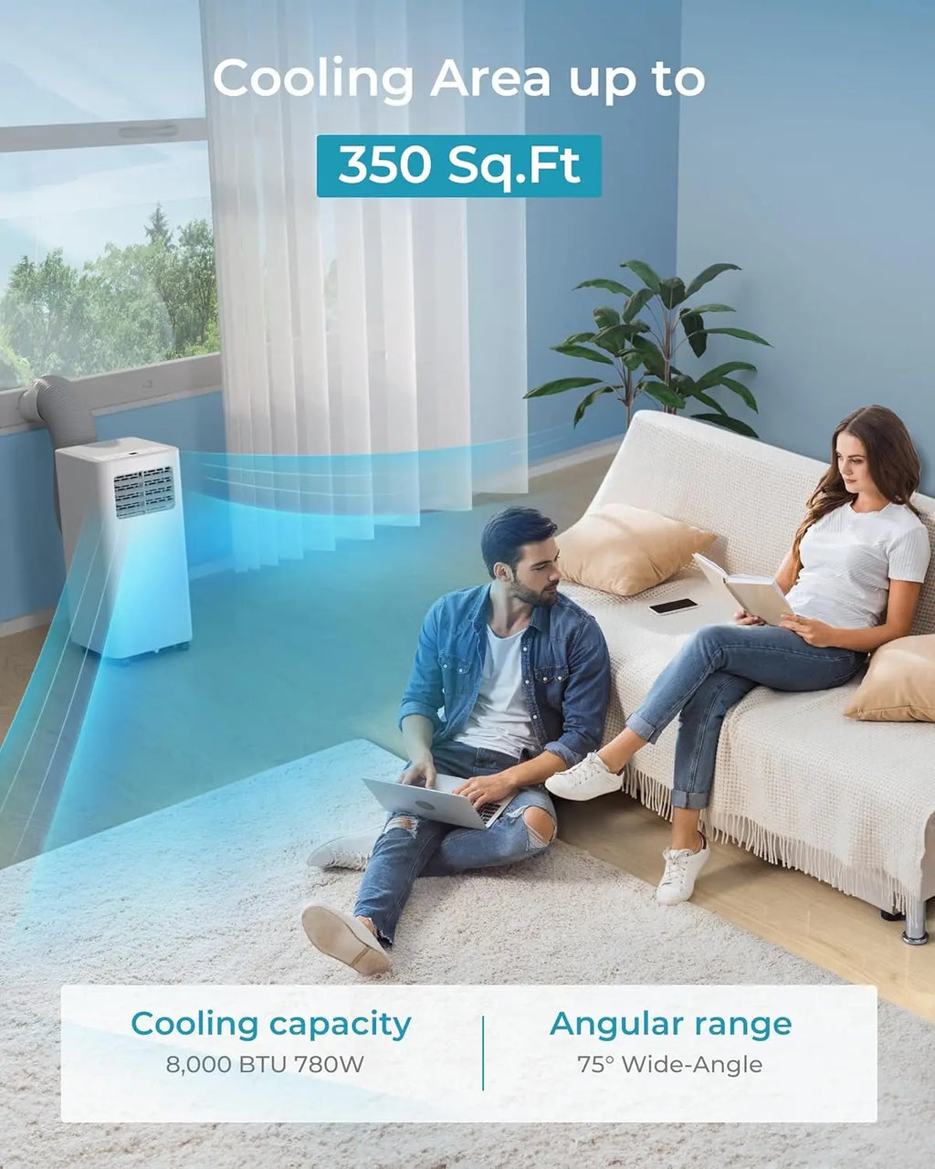 Portable Air Conditioners 12000 Btu 3 in 1 Portable Cooling AC with Dehumidifier Floor Air Conditioner for Home