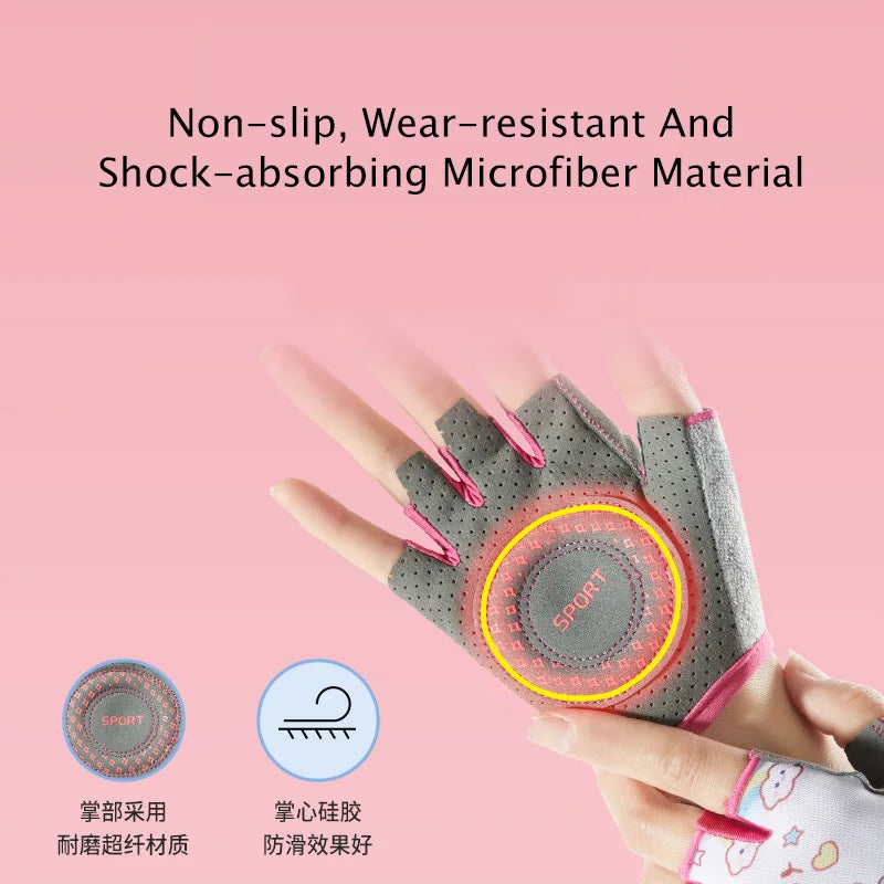 Summer Children's Gloves Sports Bicycle Boy Girl Cycling Anti-Wear Kids Roller Skating Training Exercise Protection Gloves