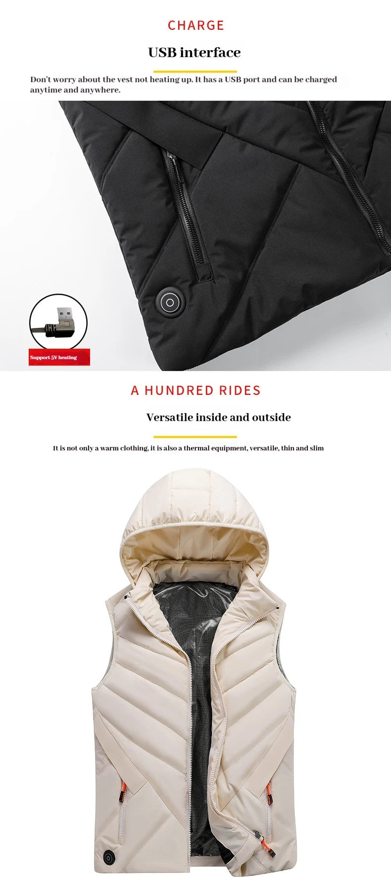 New 11 Wheel Drive Unisex Heating Suit for Men USB Smart Heating Vest for Men, Electric Heating Graphene Heating Suit