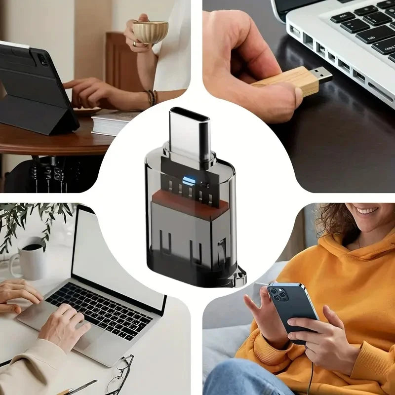 4Pcs USB to USB C Adapter USB Type C Female to USB Adapter, Type-C Male to USB-A Female Adapter 10Gbps  OTG Fast Charging