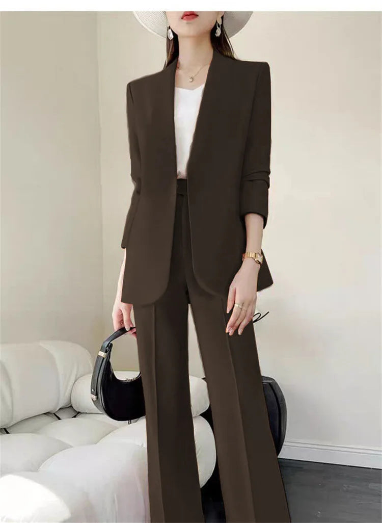 Fashion 2 Piece Sets Women Outfits Spring Autumn New in Korean Pants Sets Commuter Elegant Suit Coat 2 Piece Sets Women
