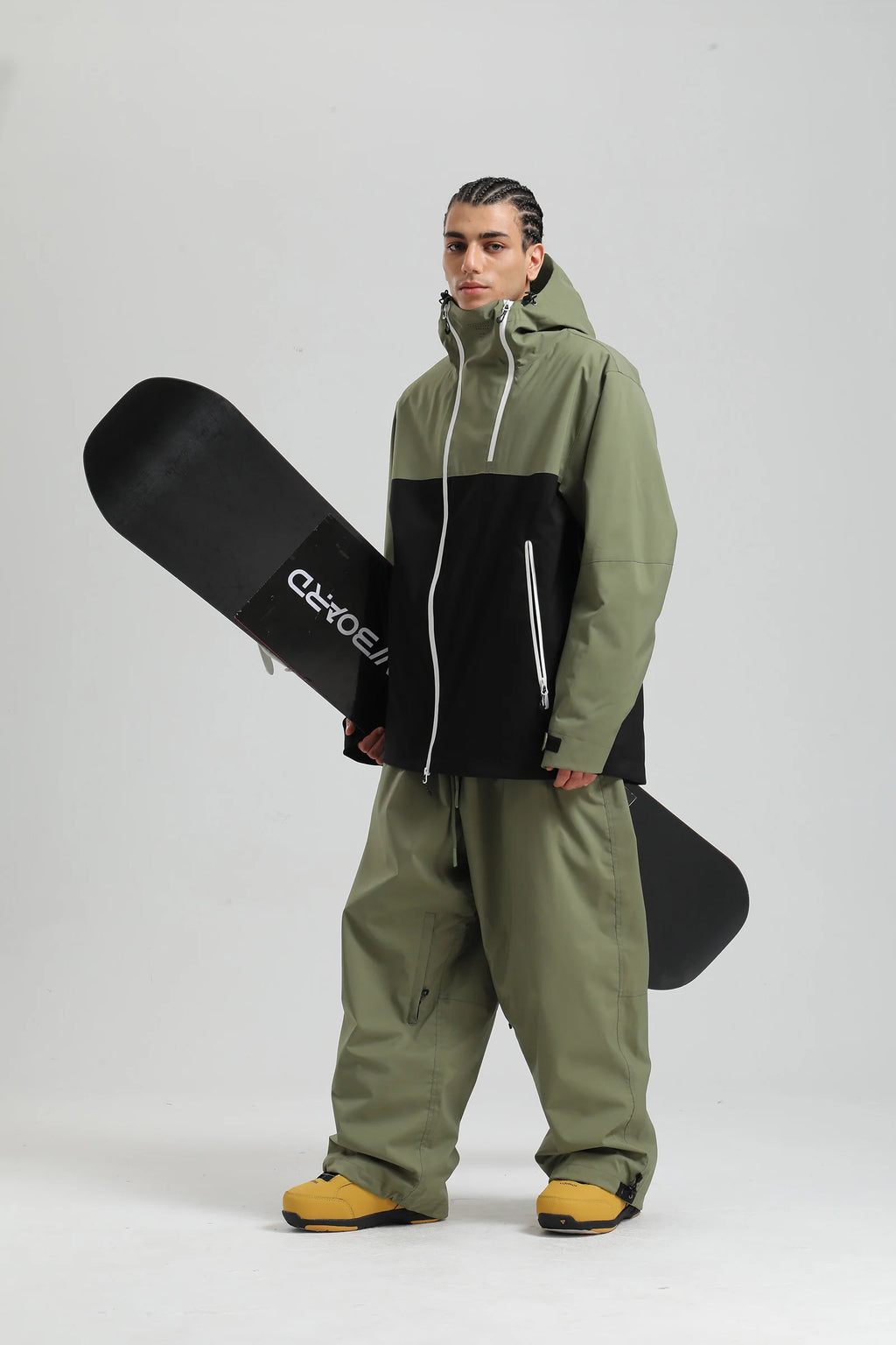 Gsou Snow 2025 Unisex Color-Block Ski Suit Loose Fit Snowboard Waterproof Windproof Breathable Professional Winter Outdoor Wear