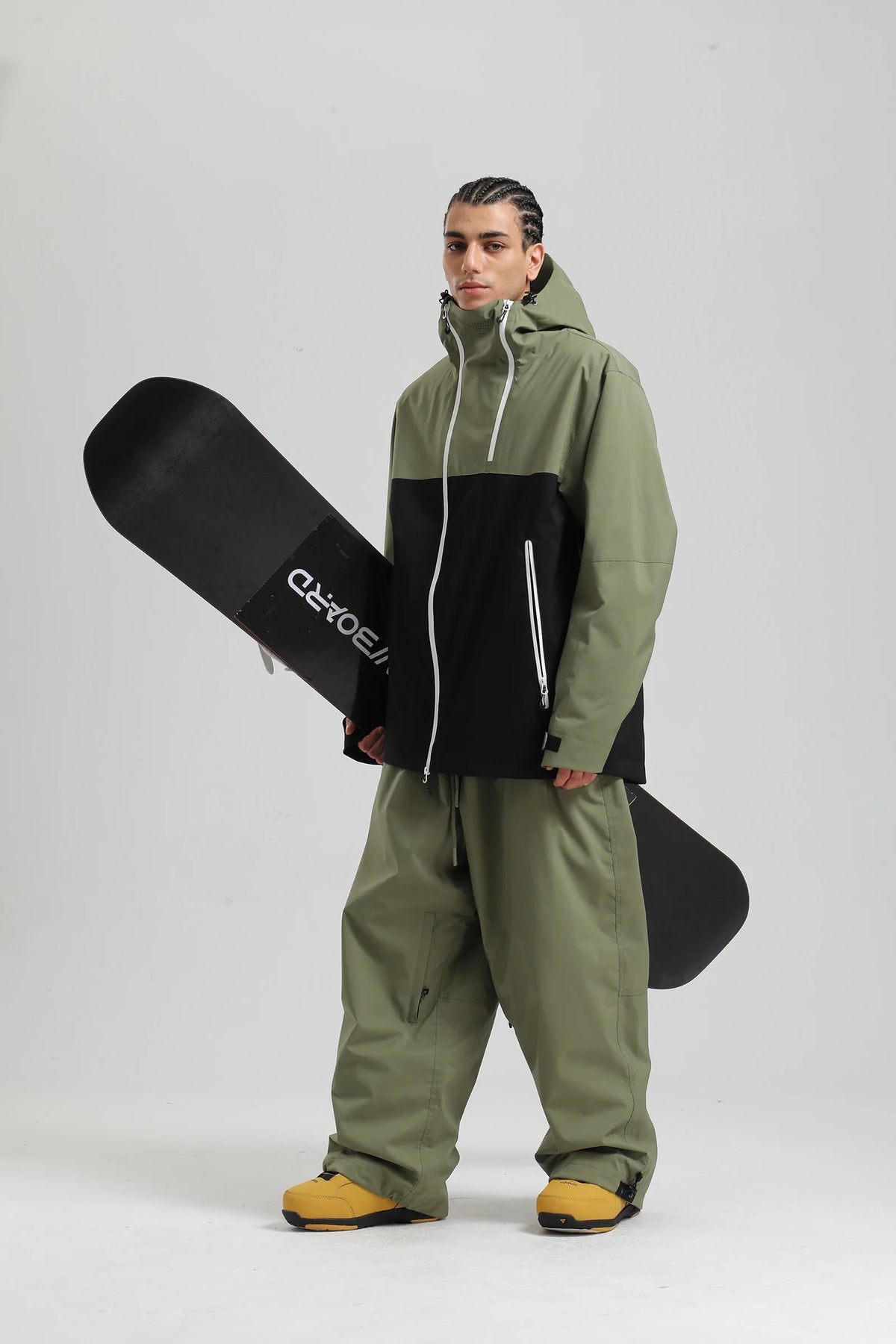 Gsou Snow 2025 Unisex Color-Block Ski Suit Loose Fit Snowboard Waterproof Windproof Breathable Professional Winter Outdoor Wear
