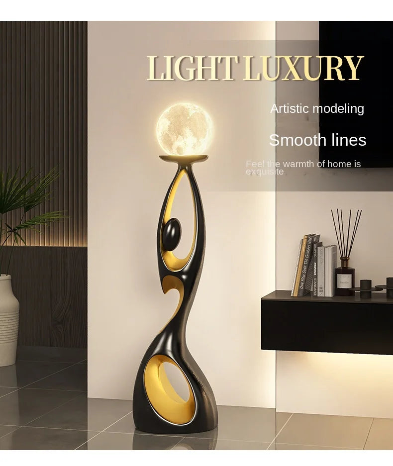 Home Art Decor,Light Luxury, Creative Living Room, TV Cabinet, Floor Decorative, Resin Abstract Sculpture, Housewarming Gift