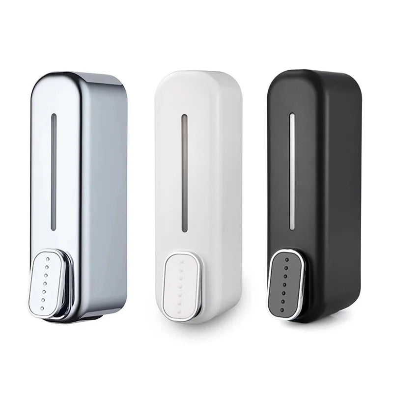 Wall Mounted Liquid Soap Dispenser Manual Hand Sanitizer Pump Bathroom Shampoo Holder Kitchen Shower Gel Organizer Device