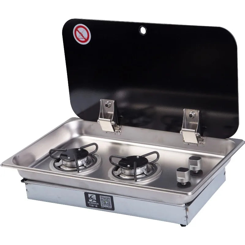 RV gas stove RV accessories with glass cover Yacht gas stove GR-902