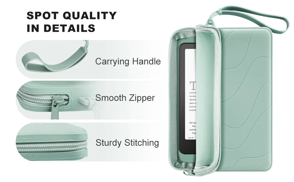 6-7 Inch Silicone Clutch for 7" Kindle Paperwhite and Kindle Colorsoft Signature Edition,6 inch K-indle,Kobo,Nook E-Reader Bag