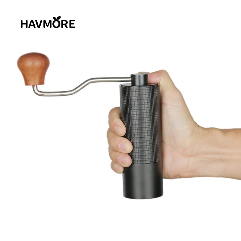 Professional Manual Coffee Grinder Upgrade All-metal Body  Anti-slip Design Portable Grinder Burr Inside
